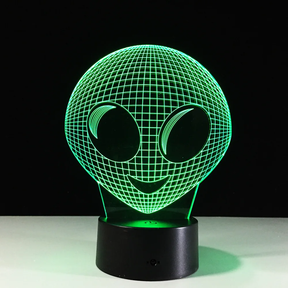 Уникальный Прекрасный 3D чужой светодиодный настольный светильник Ночной