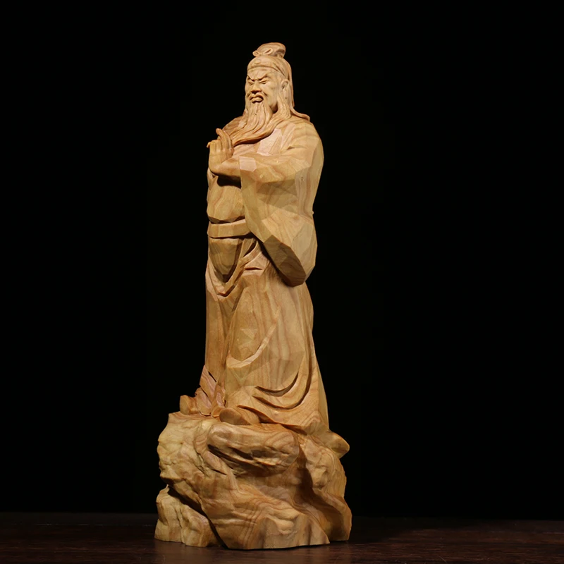 Деревянные фигурки богов Guan Yu 18 см деревянные украшения резьба по дереву фэн шуй