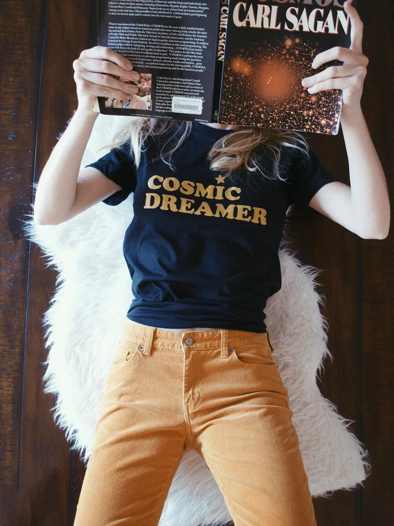 Футболка COSMIC DREAMER забавная одежда с графическим рисунком модная футболки