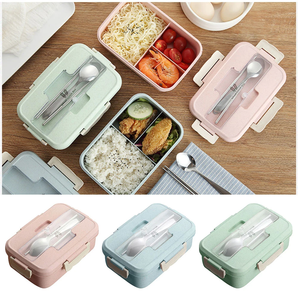 Портативный детский Ланч бокс из пшеничной соломы для детей Школьного сезона