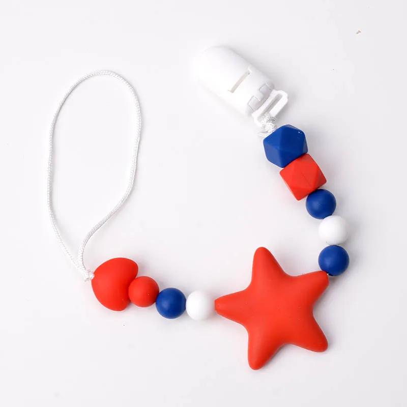 Chip Dale Silicone Chew Beads Baby Pacifier Chains Clips Dummy Clip Soother Chain Teething Toy Newborn Gift | Мать и ребенок