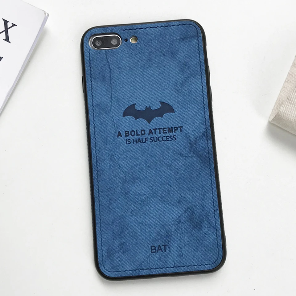 Case For iphone XS MAX XR X SE 5 5s 6s 7 8 Plus OnePlus 6 Cover Fabric Vintage Bat Silicone + Leather Skin Cloth Art Shell |