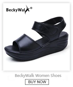 BeckyWalk/Летние кожаные шлепанцы с цветочным принтом; женские сандалии на плоской подошве; женские модные пляжные шлепанцы; вьетнамки из натуральной кожи; WSH2859