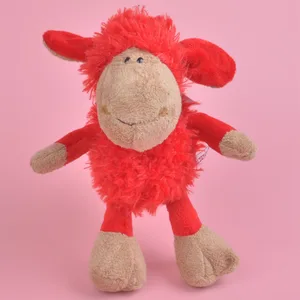 Мягкая плюшевая игрушка в виде Овцы красного цвета, 25 см, милый подарок ребенкуребенку, плюшевая кукла из ягненка, бесплатная доставка