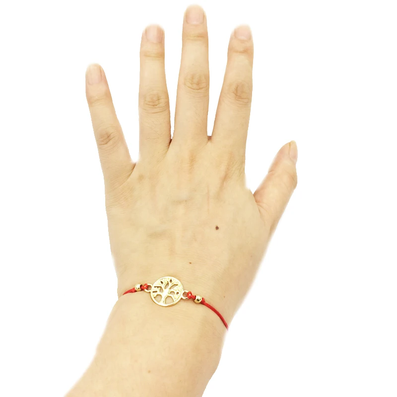 HanJing 2019 new arrival good quality charm love friendship red rope bracelet for woman latest gold tree of life femme | Украшения и