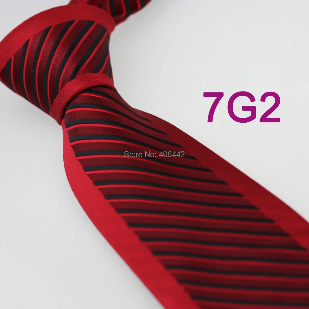Мужские галстуки Coachella темно-красные бордовые/черные полосатые тканые из