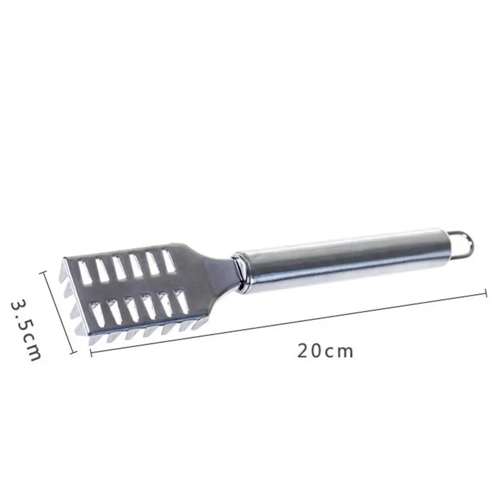 stainless steel Инструмент для удаления рыбьей чешуи из нержавеющей стали, инструмент для удаления рыбьей чешуи, инструмент для удаления рыбьей кожи, сталь, щетка для чистки рыбы - Цвет: stainless steel