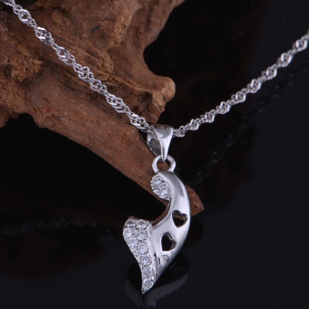 Высокое качество дизайн 18 K Белый Золотой геометрические и пустые сердечки CZ