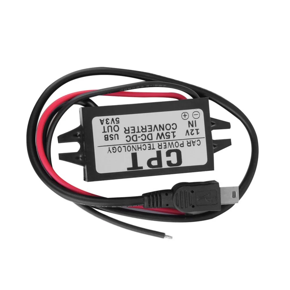 Car Charger DC Converter Module 12V To 5V 3A 15W with Mini USB Cable | Автомобили и мотоциклы