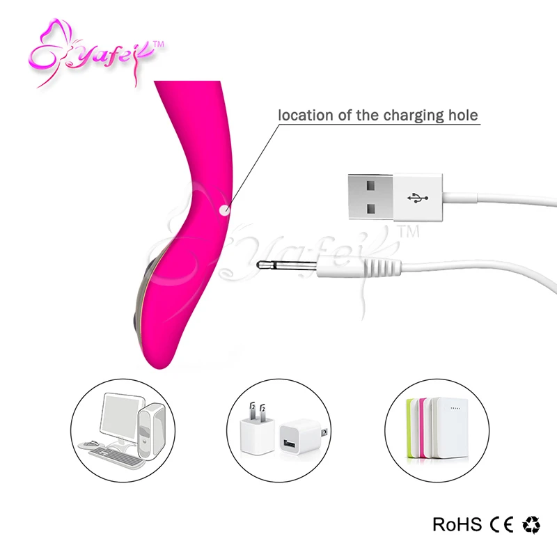 YAFEI 7 скоростей USB электрические вибраторы для геев оральный анальный стимулятор