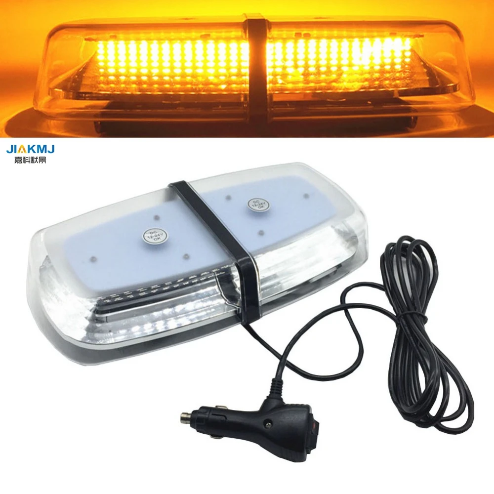 12V/24V Car roof Strobe Emergency Light 5730SMD 72 LED Rescue Vehicle ambulance Police Yellow Flashing Warning lamp Beacon