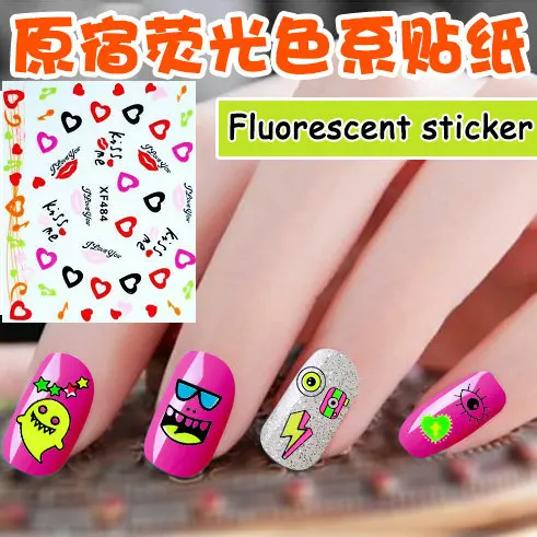 Новые цветные Мультяшные наклейки для ногтей милые животных hart diy ювелирные