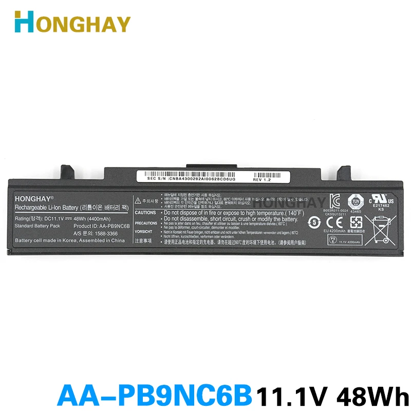 Фото Аккумулятор HONGHAY AA-PB9NC6B для ноутбука Samsung PB9NS6B PB9NC6B R580 Q460 R468 R525 R429 300e4a RV511 R528 RV420 RV508 355v5c R428 №2