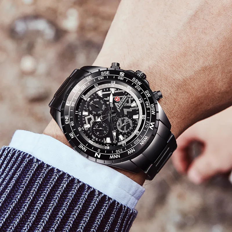 2019 Военная Униформа спортивные часы для мужчин водостойкие полный сталь