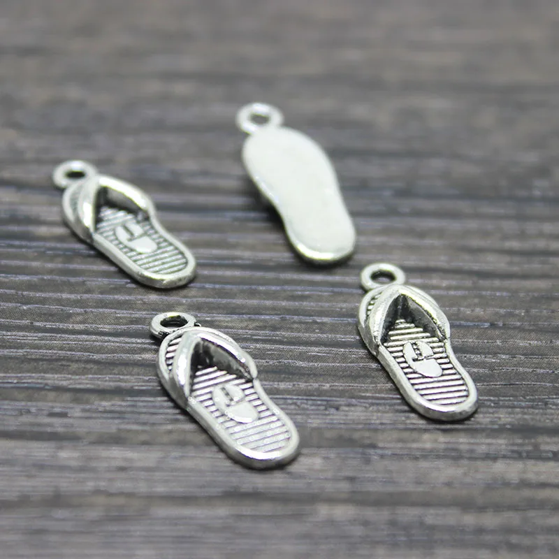 20 шт.-22x8 мм, античный Серебристый цвет, подвеска для пляжа, сплав, ожерелье, серьги, крючок, аксессуары