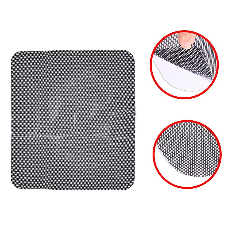 1 Pair Automobile Pointed Mesh Sun Shading Electrostatic Adsorption Side Window Sunshade Stickers Film Black |