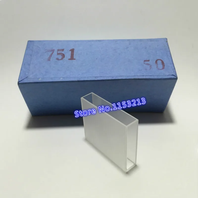 Стекло Cuvette Light Path 50 мм(жидкие образцы ячеек) 17,5 мл Оптическое стекло поглощения ячеек использовать для спектрофотометра 2 шт/pk