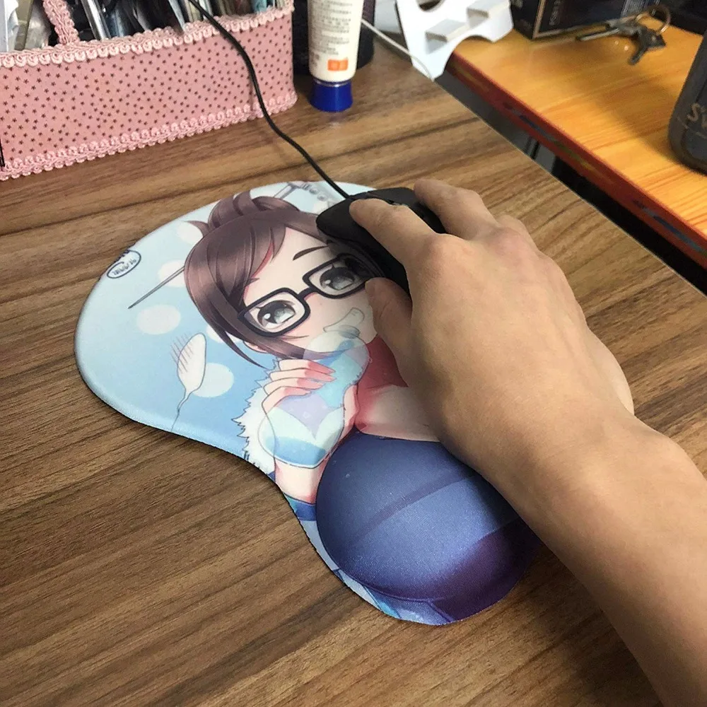 Эргономичный аниме мягкий хип силиконовый 3D коврик для мыши игровой коврик для мыши с поддержкой запястья сексуальный коврик для мыши