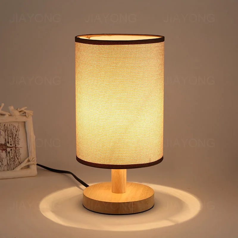 Современная Деревянная настольная лампа 90 260 В переменного тока прикроватный