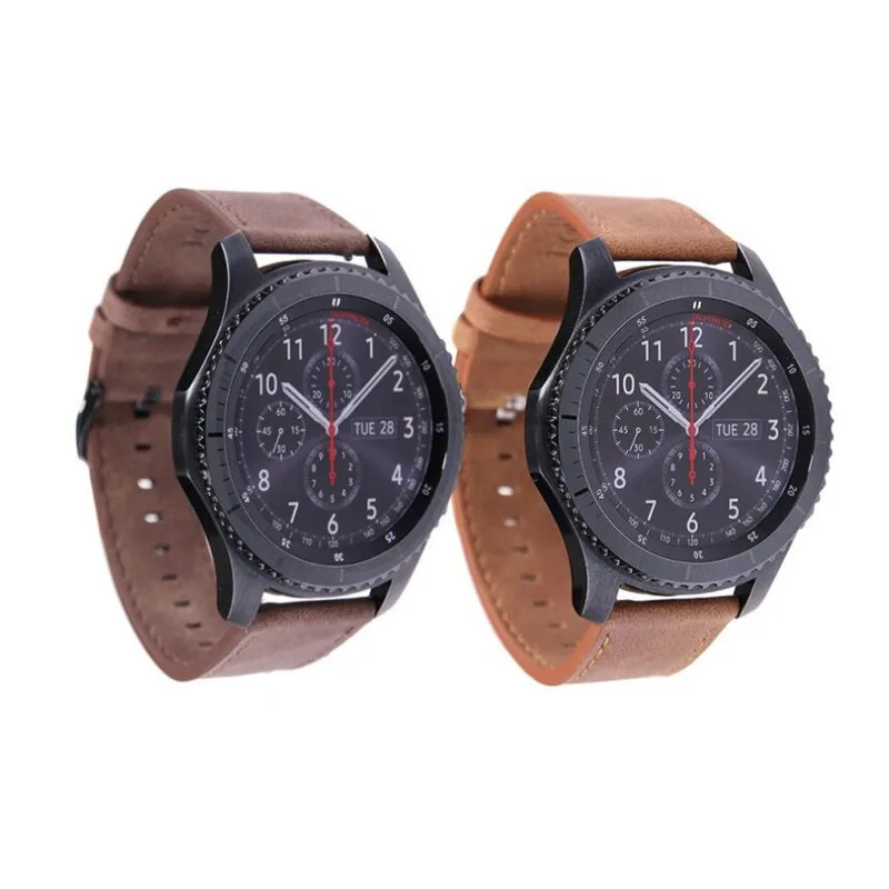 Ремешок из натуральной кожи для samsung gear S3 Frontier ремешок Galaxy watch 46 мм Браслет Смарт-часы gear S 3 классический ремень