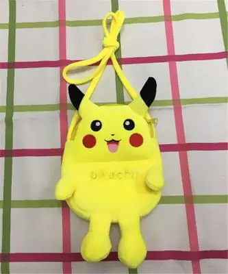 pikachu B Модный мультяшный рюкзак/сумка Kumamon Anpanman Пикачу Мой сосед Тоторо для подростков мальчик и девочка Холст плюшевый рюкзак/сумка - Цвет: pikachu B