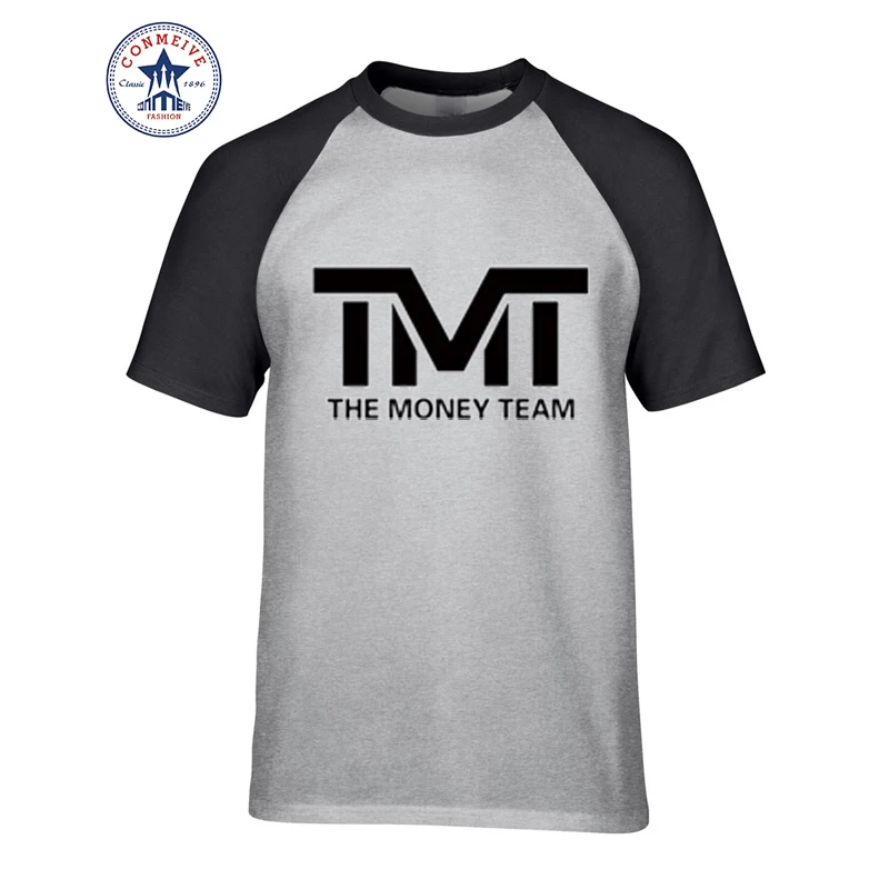 Новая популярная забавная футболка для мужчин TMT The Money Team, Хлопковая мужская футболка с принтом, летние мужские футболки с короткими рукавами, свободные буквы - Цвет: black2