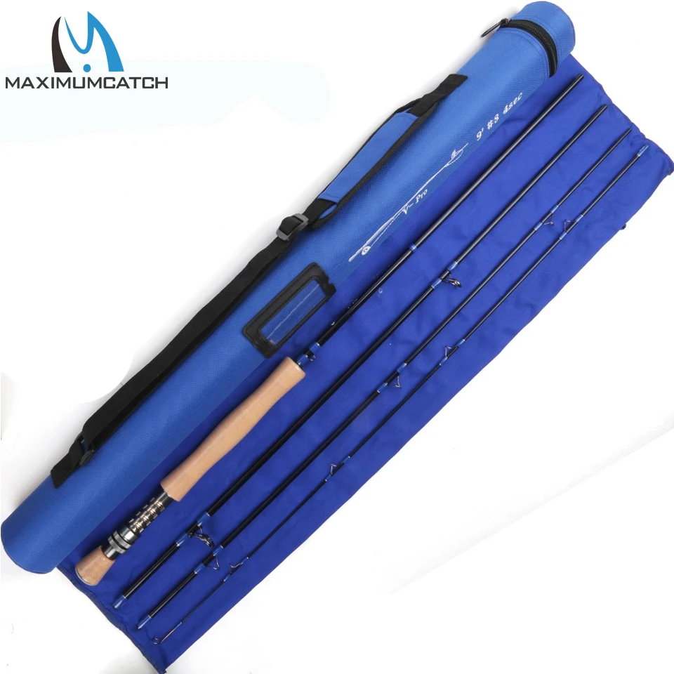Maximumcatch V-Pro 4/5/6/8wt 9ft нахлыстовая Удочка 4 шт. IM10 углеродное волокно быстрое действие Удочка с трубкой Cordura