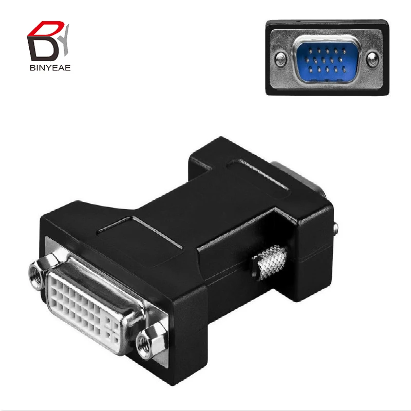 Новый DVI (24 + 5) с двумя звеньями Женский на VGA 15 монитор для мужчин адаптер