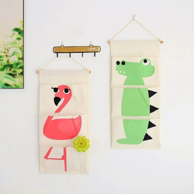 

Three layer hanging Storage bag wall to receive hanging bag after hanging door fabric bag
