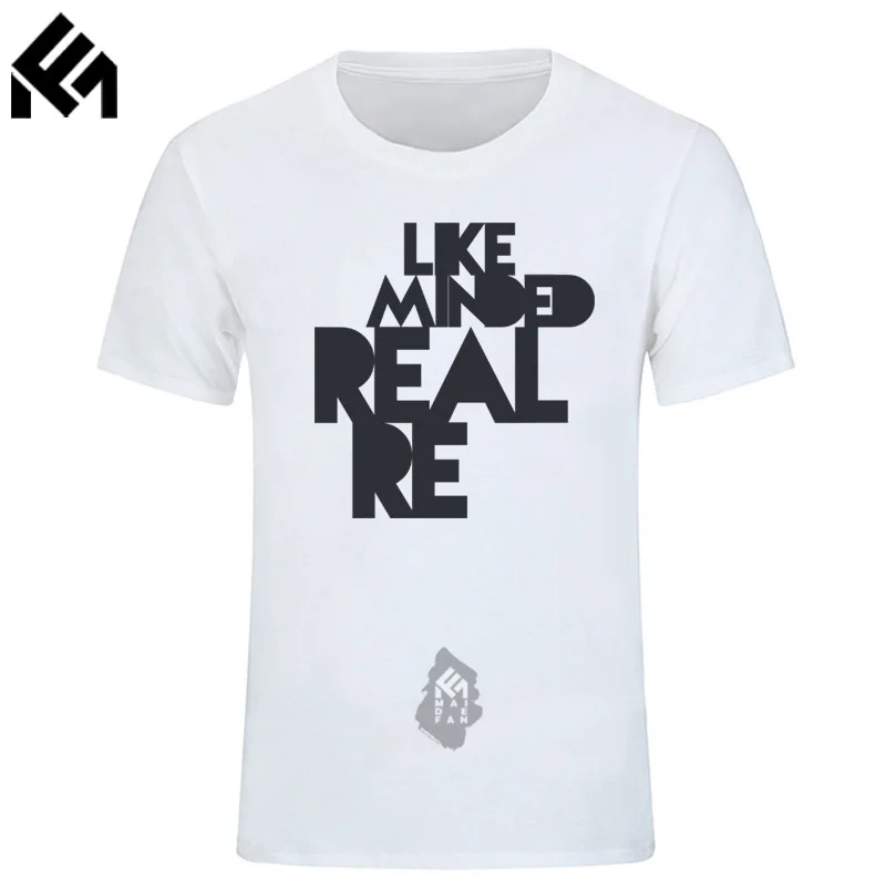 Adult T Shirt S-3XL Funny Sayings 100% Cotton Short Sleeve T-shirt Men LIKE MINDED REAL RE 3D Big Size Clothing Tops MD135 | Мужская