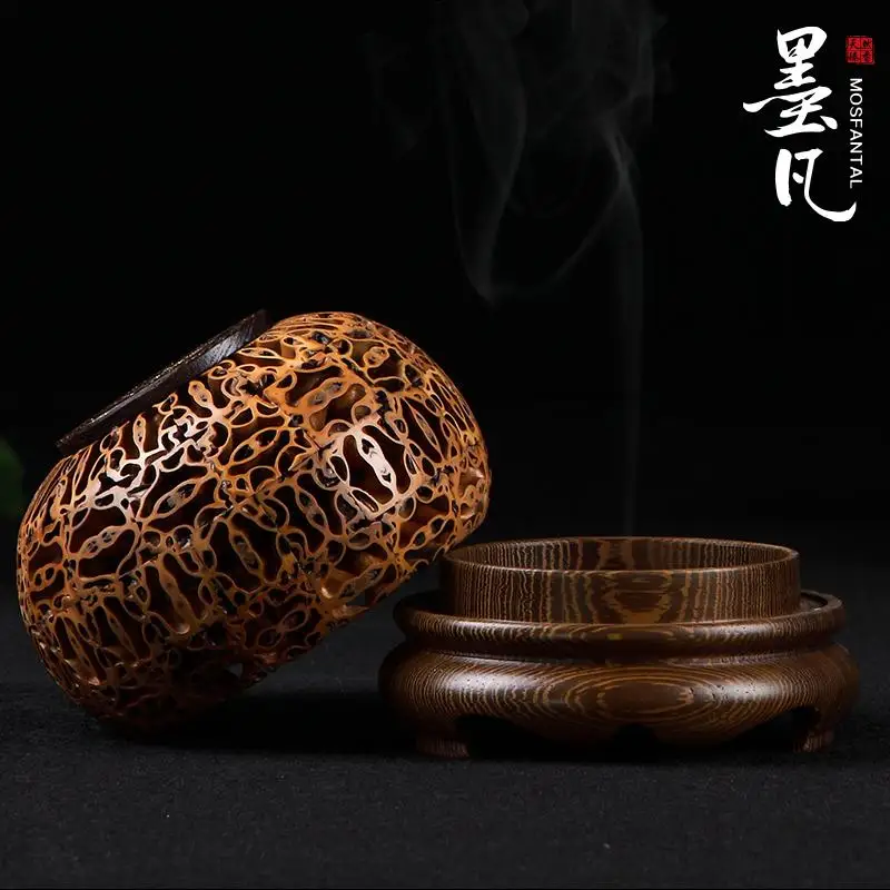 Катушка для благовоний ручной работы ореховая курильница ароматическая