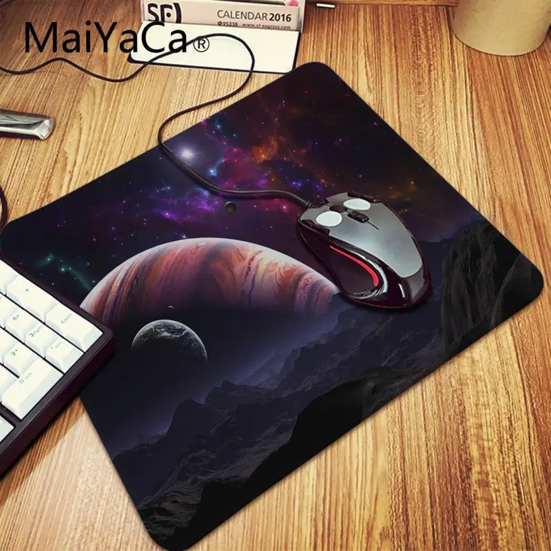 Lock Edge 18x22cm MaiYaCa космическая Вселенная Небо красивый планшет, коврик для мышки геймера игровые коврики фиксирующий край коврик для мышки с аниме клавиатура Коврик, подложка под стол - Цвет: Lock Edge 18x22cm