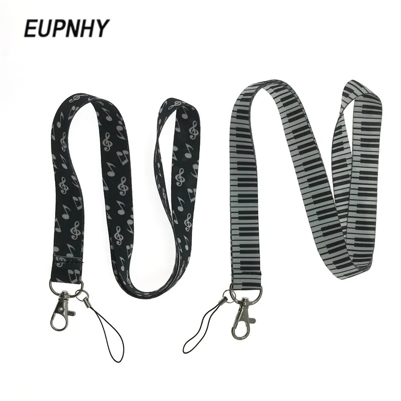 EUPNHY 1 шт. модные музыкальные нотки шейный ремешок для мобильного телефона ID бейдж