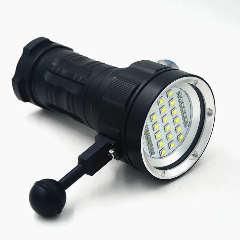 Подводное погружение фонарик 100 м 25000лм водонепроницаемый 18x XM L2 LED
