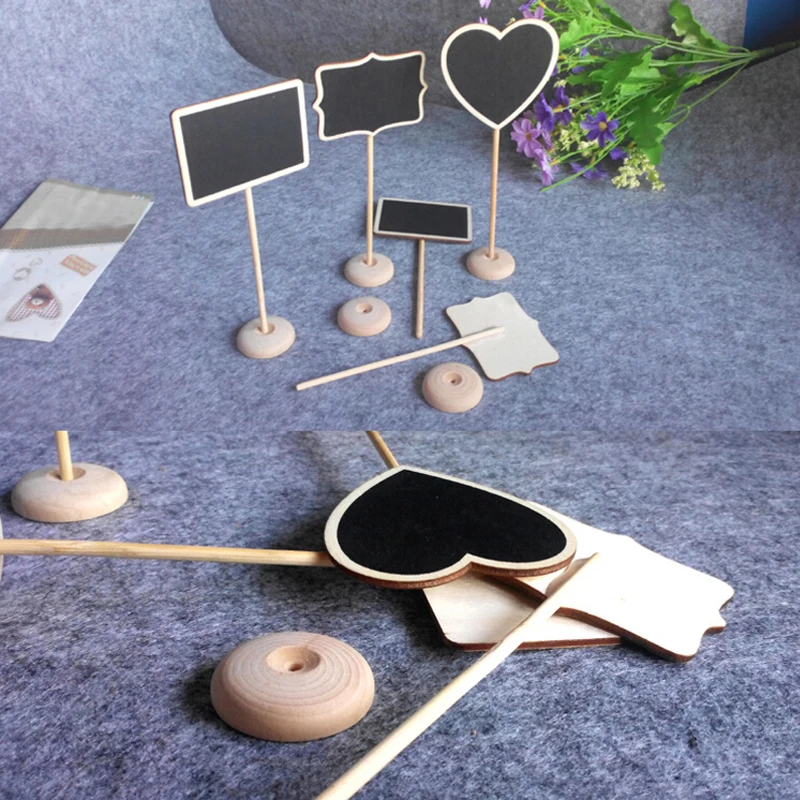 Мини 10 шт./лот цена доска с подставкой вывески указания деревянная бесплатная