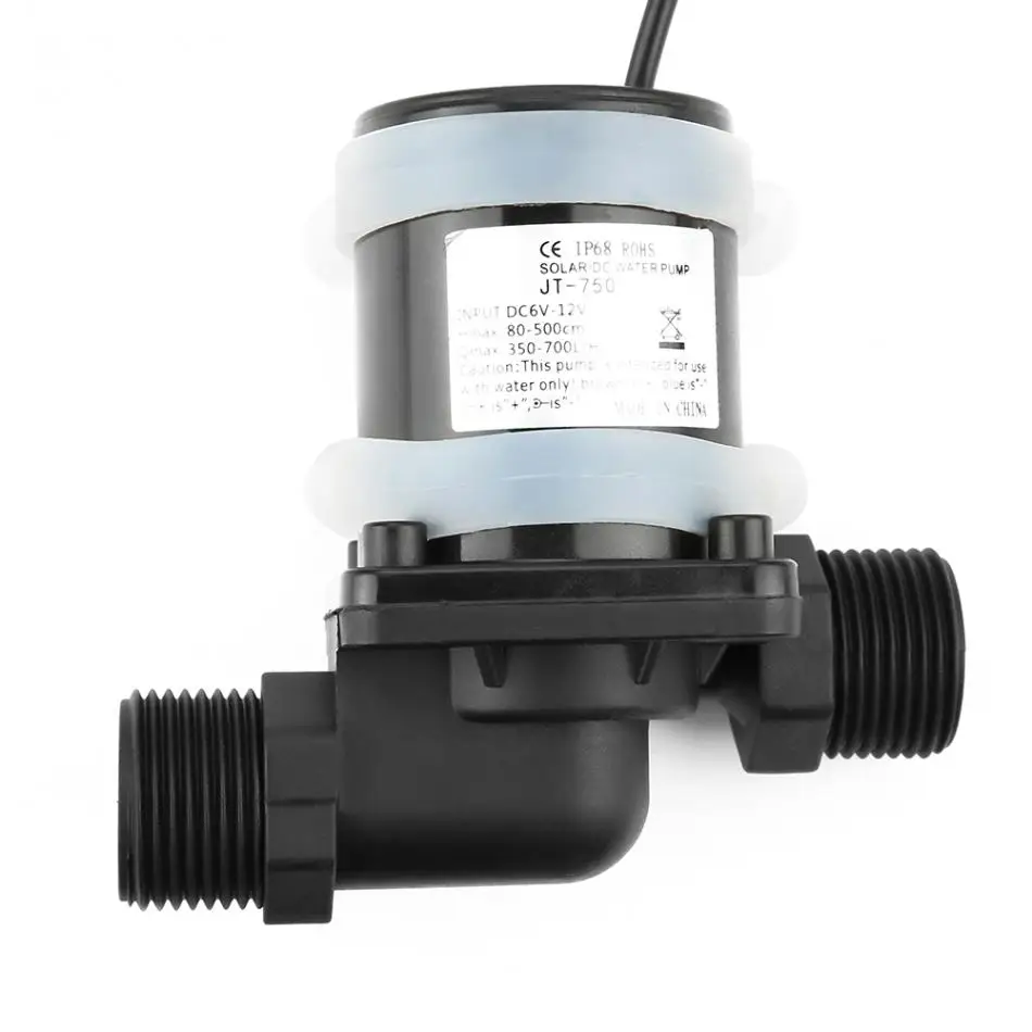 12 V/24 V DC безщеточный Водяной насос постоянного тока подкачивающий насос циркуляционный насос для маленьких рыболовных прудов-40C-100C JT-750D4