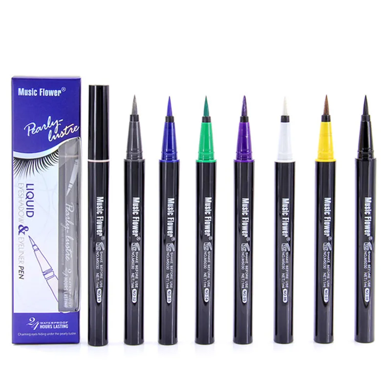 Дропшиппинг жидкие тени для век подводка глаз жемчужная ручка водостойкая анти пот текстура гель 24 часа