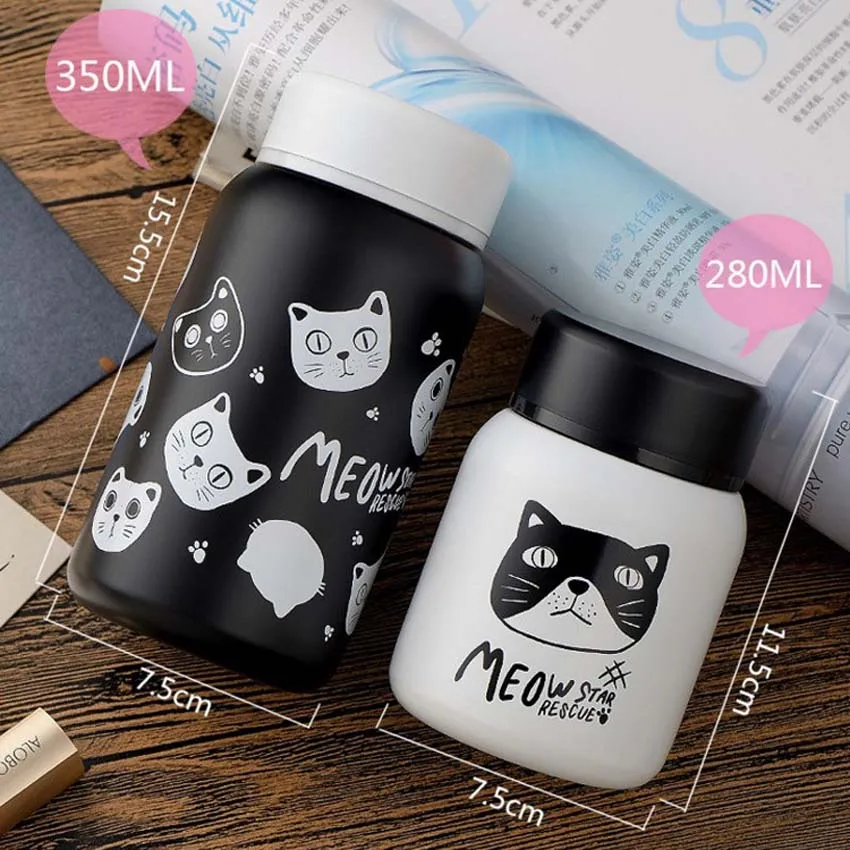 Прекрасный кот 350 мл Handy изолированные стакана воды мой переносной термос бутылка для воды детские, для малышей напиток чайник контейнер сосуд кружка
