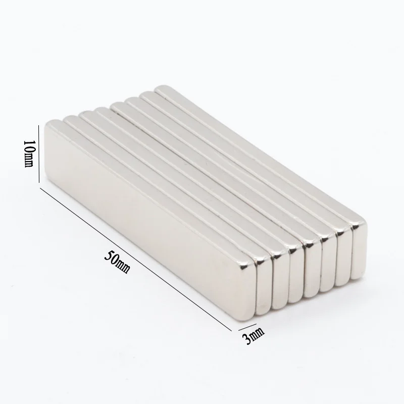 20 штук 50x10x3 мм очень крепкий блок мощные неодимовые магниты 50*10*3 редкоземельных магнитов N35 магнит