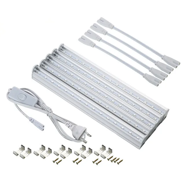 Светодиодсветодиодный лампа для выращивания растений 10 Вт 7 T5 SMD 5730 2835 85-265 В
