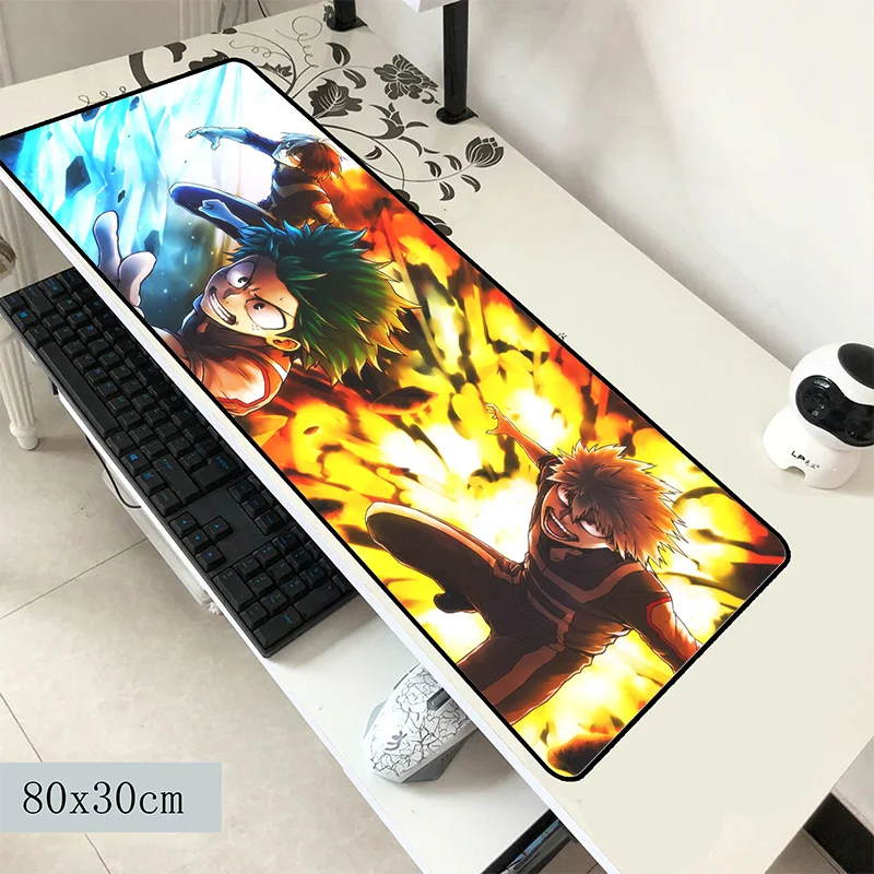 Коврик для мыши my hero academic 800x300x2 мм красивый компьютерный коврик игровые