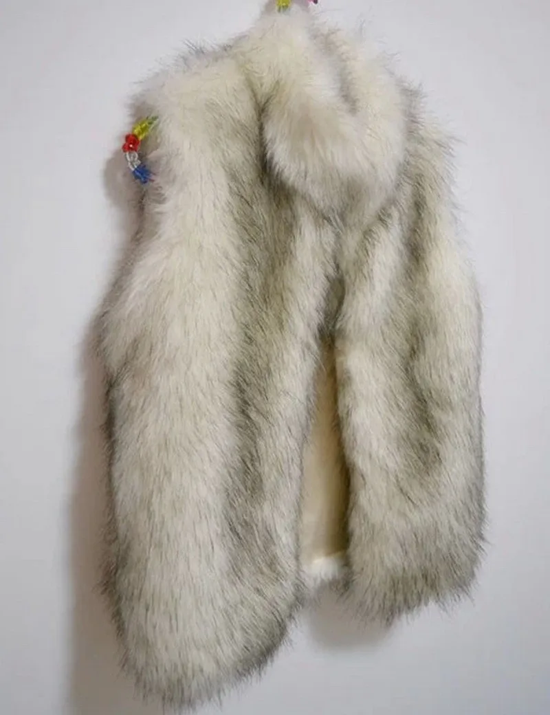 

Women Faux Fur Vest Casacos Femininos De Pele Winter Spring Coat Blaser Feminino 2021 Fashion Outwear Freeship