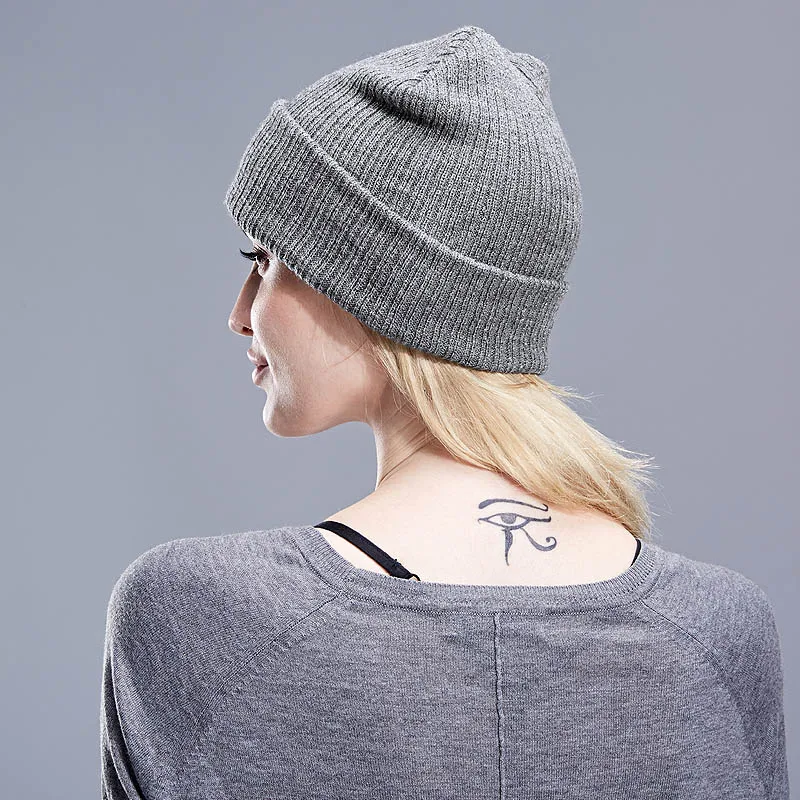 Зимние облегающие шапки 2019 однотонная шапка унисекс теплая мягкая облегающая