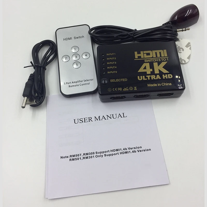 Baolyda мини-Коммутатор HDMI 1080P 2160P 3 5 портов 4K Переключатель Селектор сплиттер с