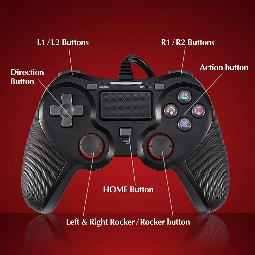 PS4 проводной игровой контроллер 1,5 м usb PS 4 проводной геймпад для playstation 4/PS4 Slim/PS4 Pro playstation 3 консоль геймпады игры