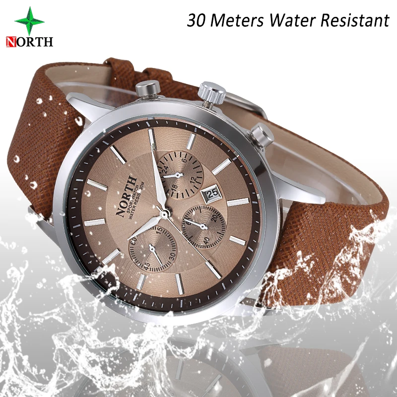 Мужские часы NORTH роскошные брендовые военные мужские кварцевые аналоговые