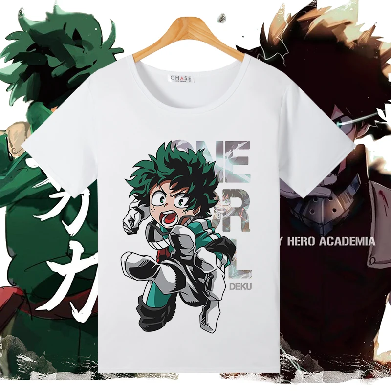 Футболка для косплея моя геройская Академия Izuku Midoriya Bakugou Katsuki летняя футболка