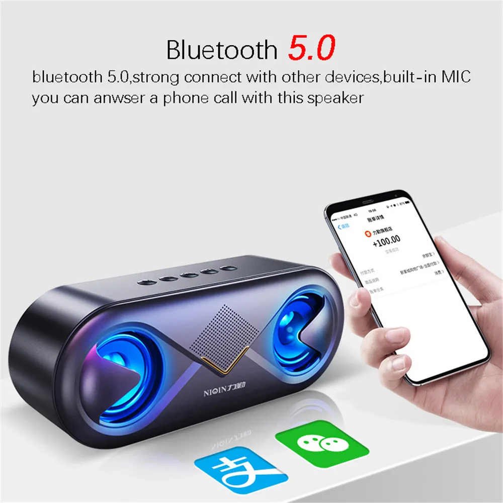 2019 6D стерео звук портативный Bluetooth 5 0 динамик беспроводной громкоговоритель