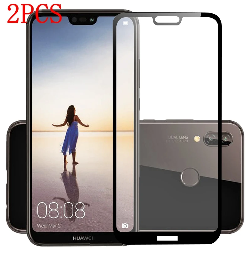 Закаленное стекло с полным покрытием для Huawei P20 Lite Защитная пленка экрана P20Lite 2