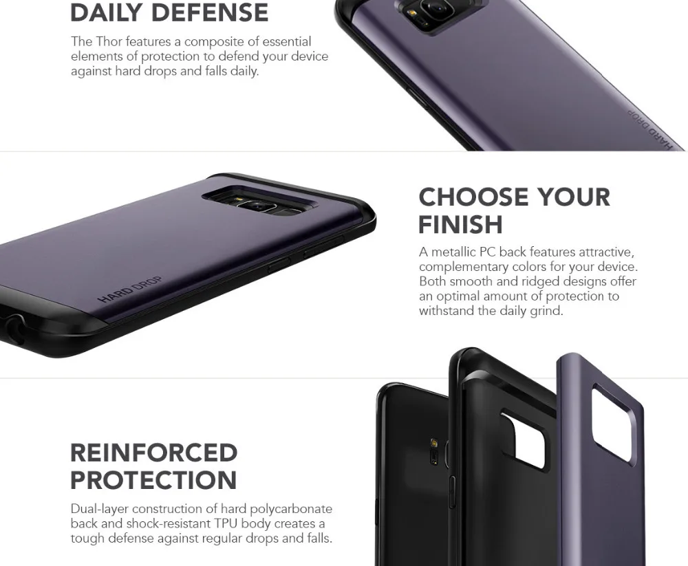 VERUS для samsung Galaxy S8 Plus, чехол, твердый, капля, PC+ TPU, гибридный, ударопрочный, тонкий, подходит для Thor Armor VRS, дизайнерский чехол S8+ чехол s